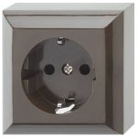   GAO 0510056777 BUSINESS LINE wall outlet 1, wall outlet, brown 16A, 250V