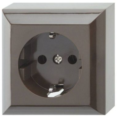 GAO 0510056777 BUSINESS LINE wall outlet 1, wall outlet, brown 16A, 250V