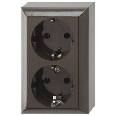 GAO 0510076777 BUSINESS LINE wall outlet socket 2, wall outlet, brown 16A, 250V