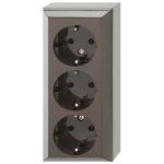   GAO 0510089777 BUSINESS LINE wall socket 3, wall, brown 16A, 250V
