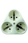 GAO 10080 Grounded Socket, Cream 3, Recessed; 230V, 16A