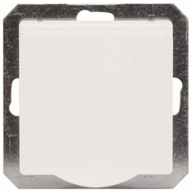 GAO 8706H OPAL Recessed Socket, Single, Frameless, Grounded Pin Cover, White