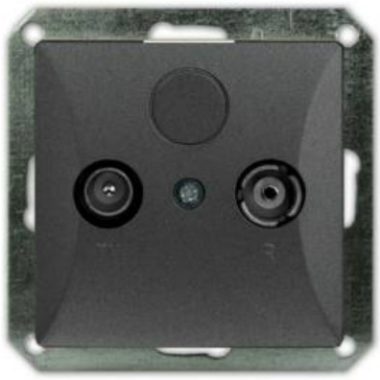 GAO 8716H OPAL flush-mounted RTV socket without frame, graphite