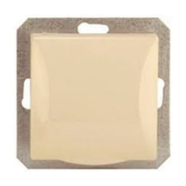 GAO 8725H OPAL flush-mounted socket, single, without frame, with earthed pin cover, beige