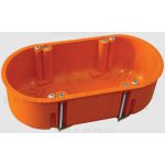   TRACON GD71D Plasterboard box, double, without lid, orange 140 × 65 × 45mm, IP44, 25 pcs / pack