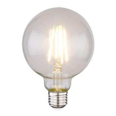 GLOBO 11526 LED Fényforrás átlátszó üveg búrával, Globe kivitelben. Ø:95, H:140, inkl. 1xE27 LED 7W 230V, 750lm, 2700K