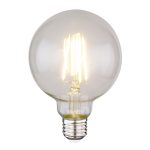   GLOBO 11526D LED Fényforrás átlátszó üveg búrával, Globe kivitelben. Fényerő-szabályozható. Ø:95, H:140, inkl. 1xE27 LED 7W 230V, 700lm, 2700K