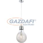   GLOBO 15039 Felix Függeszték , LED 8W , E27 ,2700 K, 776 Lm , króm, alumínium háló, üveg