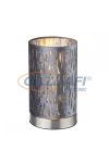 GLOBO 15265T1 TAROK Asztali lámpa, 40W, E14, nikkel matt / bársony / műanyag ezüst