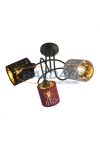 GLOBO 15266-3D TICON Mennyezeti lámpa, 25W, 3x E14, fém fekete / bársony / műanyag arany