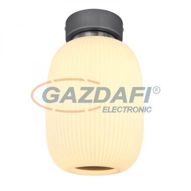 GLOBO 15437D1 BOOMER Mennyezeti lámpa fém grafit szürke talp, opál fehér búrával kombinálva. Ø:200, H:317, inkl. 1xLED 21W 230V, 1090lm, 3000K