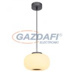   GLOBO 15437H BOOMER Függeszték fém grafit szürke talp, opál fehér búrával kombinálva. Kábel anyaga textil. Ø:240, H:1200, inkl. 1xLED 12W 230V, 780lm, 3000K