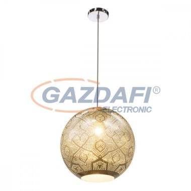 GLOBO 15793 BRANDON Függeszték , 60W , E27 , króm, fém, textil kábel