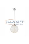 GLOBO 15804 MANAM Függeszték , LED 12W , 3000 K , 1120 Lm , króm , műanyag , üveg