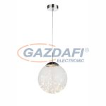   GLOBO 15804 MANAM Függeszték , LED 12W , 3000 K , 1120 Lm , króm , műanyag , üveg