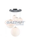 GLOBO 1581-5 BALLA Függeszték , 60W , 3x E27 , / 2x E27 ILLU 60W/ , nikkel matt , opál üveg