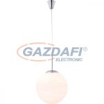   GLOBO 1584 BALLA Függeszték , 60W , E27 , 230V nikkel matt , opál üveg