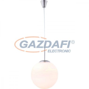 GLOBO 1584 BALLA Függeszték , 60W , E27 , 230V nikkel matt , opál üveg