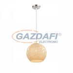   GLOBO 22803H Subara Függeszték , 40W , E27 , porcelán, nikkel matt, textilkábel