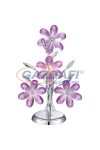 GLOBO 5146 PURPLE Asztali króm,akril lila virág ,LxH:240x370, exkl. 1xE14 40W 230V