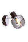 GLOBO 54303-1 PALLO Spot bronz-króm színű váz, füstszínű üveg búrával. BxH:100x125, AL:160, exkl. 1xE14 40W 230V