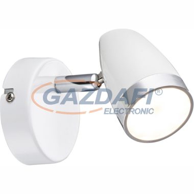 GLOBO 56109-1 Minou Fali lámpa, LED 4W, 3000 K, 250 Lm, fém fehér, króm, műanyag