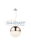 GLOBO 56127HC UTILA Függeszték , LED 16W , 4000 K , 1410 Lm , fémréz, műanyag, akril kristályok