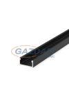 GREENLUX GXLP076 Alumínium profil (E) max. 12mm széles LED szalagokhoz, felületre telepítéshez lakkozott fekete