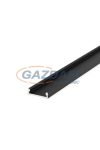 GREENLUX GXLP095 Alumínium profil (E1), nagyon vékony, max. 12mm széles LED szalagokhoz, felületre telepítéshez lakkozott fekete