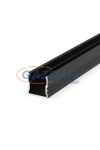 GREENLUX GXLP105 Alumínium profil (E3), magas, max. 12mm széles LED szalagokhoz, felületre telepítéshez lakkozott fekete