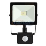   GREENLUX GXLR018 TOMI SMD 10W LED fényvető mozgásérzékelővel 950lm 6000K 220-240V A++ -> A fekete  IP44