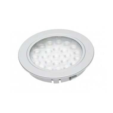 GTV LD-AL24CB-53 LED Süllyesztett lámpatest ALVARO 12V DC, 1.7W, 24 SMD3528, 3000K, 130 lm,  2m kábel miniAMP-val, alumínium, műanyag ház