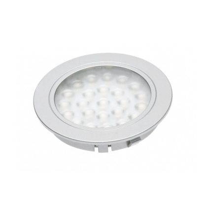   GTV LD-AL24CB-53 LED Süllyesztett lámpatest ALVARO 12V DC, 1.7W, 24 SMD3528, 3000K, 130 lm,  2m kábel miniAMP-val, alumínium, műanyag ház