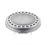   GTV LD-AR11145-30 LED lámpa 12W, AR111, 3000K, 12xPOWER LED, sugárzási szög 45°,G53, 950 lm, átlátszó üveg