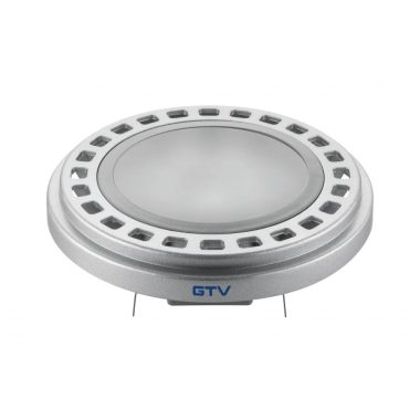 GTV LD-AR11145-30 LED lámpa 12W, AR111, 3000K, 12xPOWER LED, sugárzási szög 45°,G53, 950 lm, átlátszó üveg