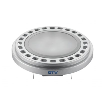   GTV LD-AR11145-30 LED lámpa 12W, AR111, 3000K, 12xPOWER LED, sugárzási szög 45°,G53, 950 lm, átlátszó üveg