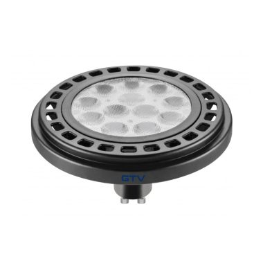 GTV LD-ES11100-30 LED izzó 12W, ES111, 3000K 12xPOWER LED, GU10,sugárzási szög 45°, 230V, 950 lm, átlátszó üveg, magassága 75mm