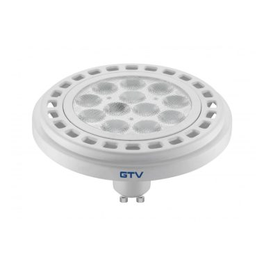 GTV LD-ES11115-30 LED izzó 12W, ES111, 3000K, 12xPOWER LED, FEHÉR, GU10, sugárzási szög 120°, 230V, 850 lm, tejes pohár, magasság 65mm