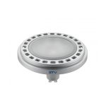   GTV LD-ES11175-30 LED izzó 12W, ES111, 4000K 12xPOWER LED, SZÜRKE, GU10,sugárzási szög 120°, 230V, 850 lm, tejes pohár, magasság 65mm