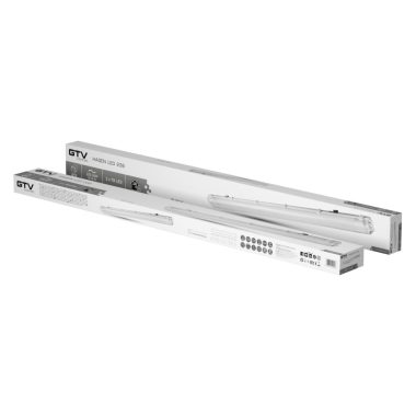 GTV LD-HAG218-30 Vízálló rögzítés HAGEN LED lámpatest 2x60cm, T8 LED, G13, AC220-240V, 50/60Hz, IP65, PC/PC, for LED csövek, 1-oldalról hajtott, fehér