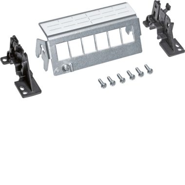 HAGER FZ06MK Volta 6db-os patch panel - Keystone részére, csatlakozó nélkül