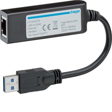 HAGER HTG457H Interfész adapter, USB/Ethernet