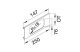 HAGER R93127035 Kivágott 2-es szerelvényfedél, BRS, acél, mag: 120 kiv: 76x147, R=18mm, v.szürke