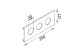 HAGER R94437035 Takarókeret  3-as,BR 70172,vszürke