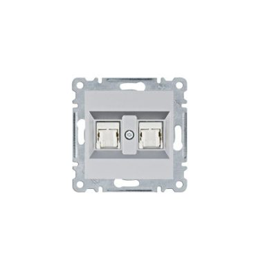 HAGER WL2122 Dupla számítógépaljzat RJ45, cat.5e, UTP - ezüst