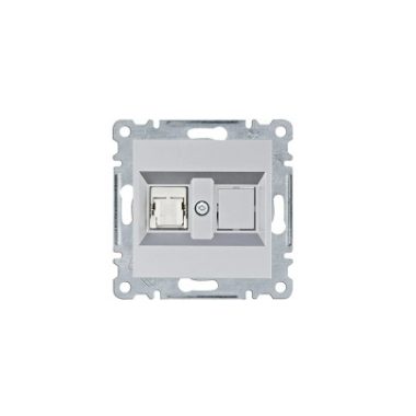 HAGER WL2132 Számítógépaljzat RJ45, cat.5e, FTP - ezüst