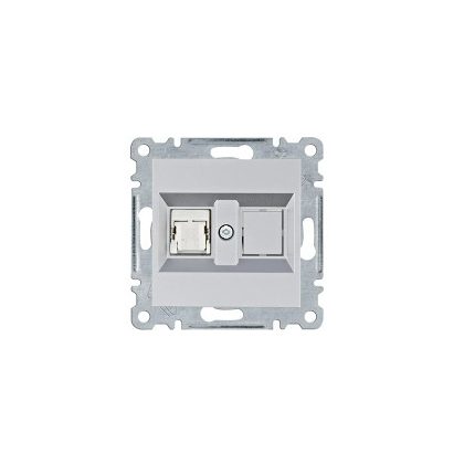 HAGER WL2132 Számítógépaljzat RJ45, cat.5e, FTP - ezüst