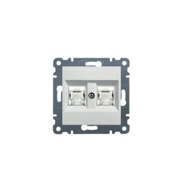 HAGER WL2140 Dupla számítógépaljzat RJ45, cat.5e, FTP - fehér