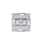   HAGER WL2142 Dupla számítógépaljzat RJ45, cat.5e, FTP - ezüst