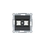   HAGER WL2143 Dupla számítógépaljzat RJ45, cat.5e, FTP - fekete